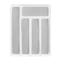 Home Expressions Acrylic & Silicone 5 Section Utensil Holder