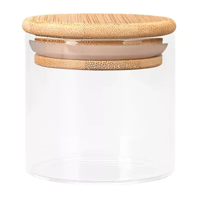 Home Expressions Bamboo And Glass 6-pc. Spice Jar set