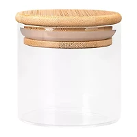 Home Expressions Bamboo And Glass 6-pc. Spice Jar set