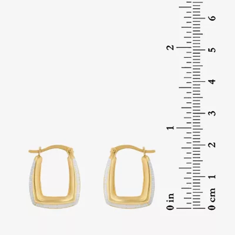 18k Gold Over Silver 29.6mm Hoop Earrings