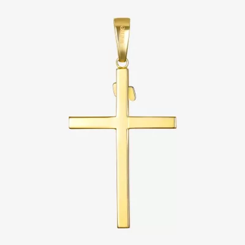 Crucifix Mens 14K Gold Cross Pendant