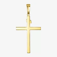 Crucifix Mens 14K Gold Cross Pendant