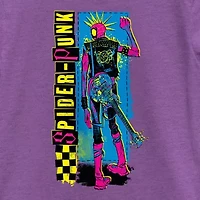 Disney Collection Little & Big Kid Girls Crew Neck Short Sleeve Regular Fit Marvel Spiderman Graphic T-Shirt