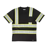 Smiths Workwear Reflective Safety Mens Crew Neck Short Sleeve T-Shirt