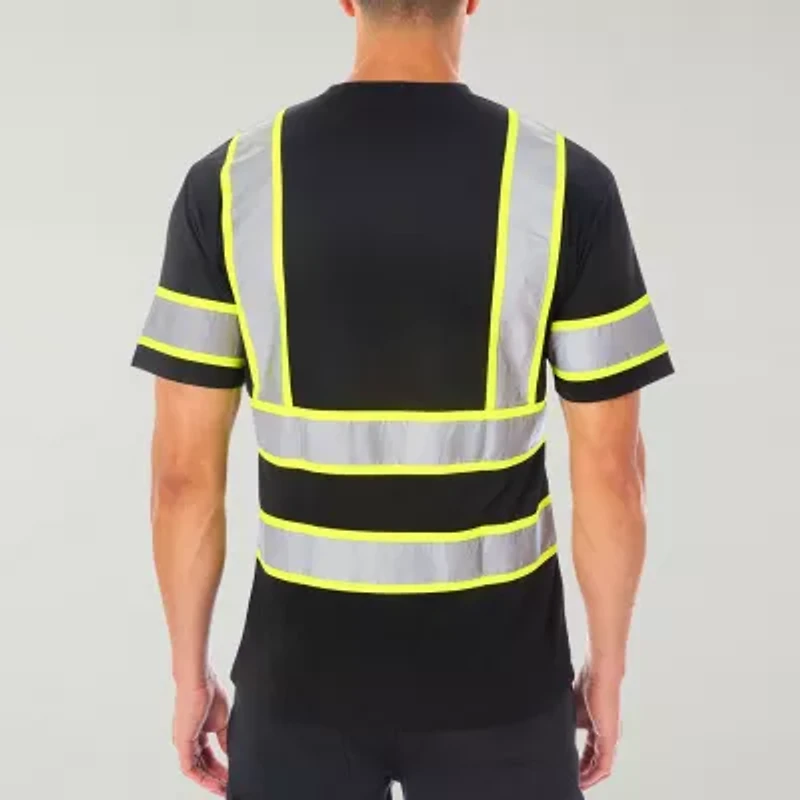 Smiths Workwear Reflective Safety Mens Crew Neck Short Sleeve T-Shirt