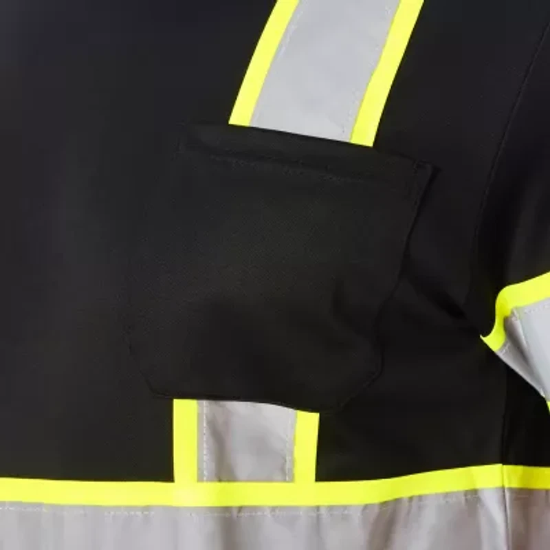 Smiths Workwear Reflective Safety Mens Crew Neck Short Sleeve T-Shirt