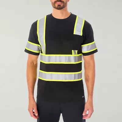 Smiths Workwear Reflective Safety Mens Crew Neck Short Sleeve T-Shirt