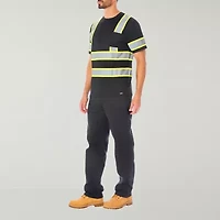 Smiths Workwear Reflective Safety Mens Crew Neck Short Sleeve T-Shirt