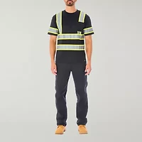 Smiths Workwear Reflective Safety Mens Crew Neck Short Sleeve T-Shirt