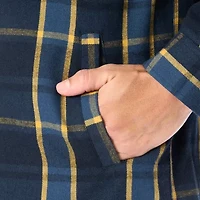 Smiths Workwear Sherpa Lined Flannel Mens Hooded Midweight Shirt Jacket