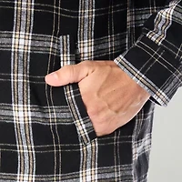 Smiths Workwear Hooded Sherpa Lined Flannel Mens Midweight Shirt Jacket