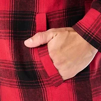 Smiths Workwear Sherpa Lined Flannel Mens Hooded Midweight Shirt Jacket