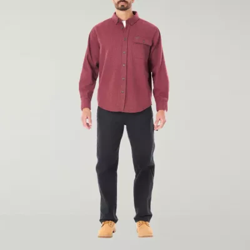 Smiths Workwear Heavyweight Chamois Flannel Mens Long Sleeve Regular Fit Shirt