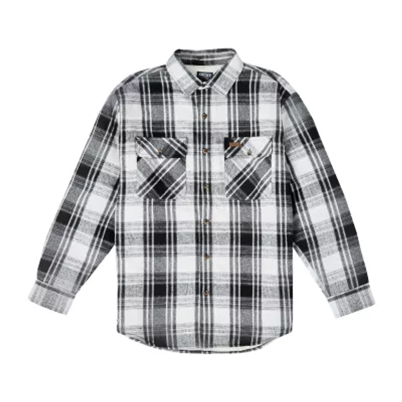 Smiths Workwear Sherpa Lined Flannel Mens Midweight Shirt Jacket