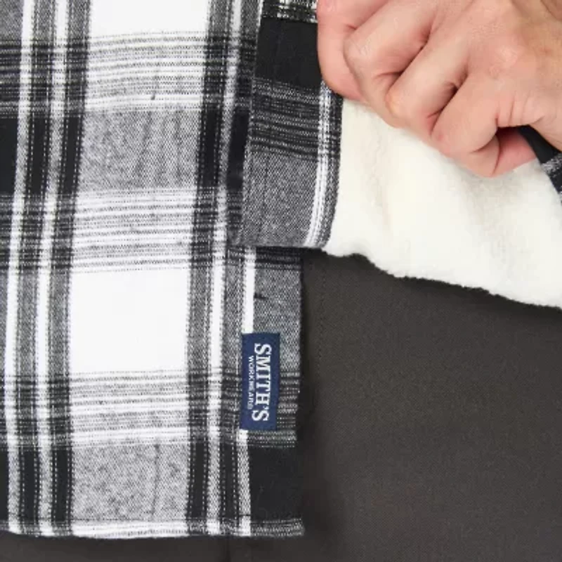 Smiths Workwear Sherpa Lined Flannel Mens Midweight Shirt Jacket