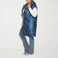 White Mark Womens Midweight Plus Puffer Vest