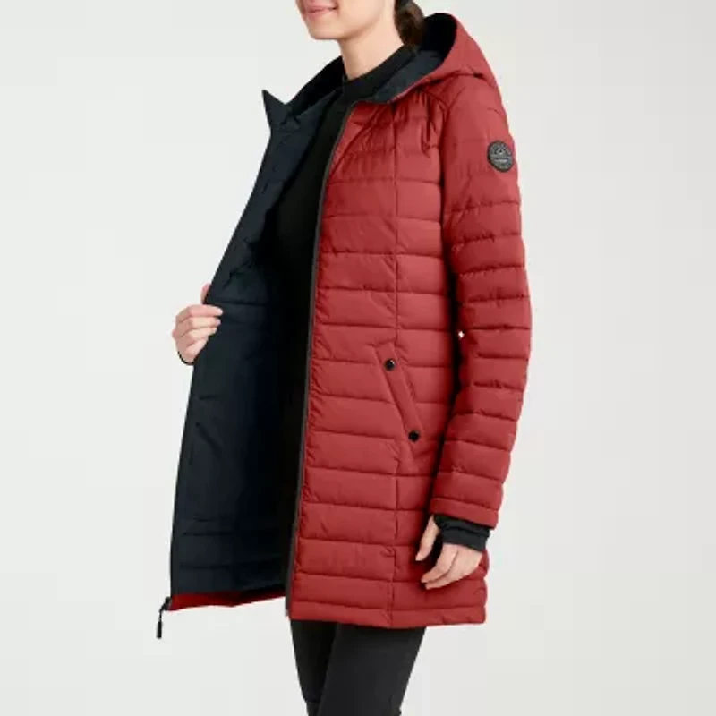 Hfx Womens Hooded Easy-on + Easy-off Lightweight Puffer Jacket