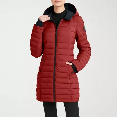 Hfx Womens Hooded Easy-on + Easy-off Lightweight Puffer Jacket