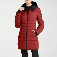 Hfx Womens Hooded Easy-on + Easy-off Lightweight Puffer Jacket
