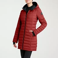 Hfx Womens Hooded Easy-on + Easy-off Lightweight Puffer Jacket