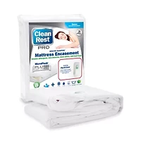 CleanRest Pro Zip Bed Bug Blocker Dust Mite Barrier Breathable Mattress Encasement