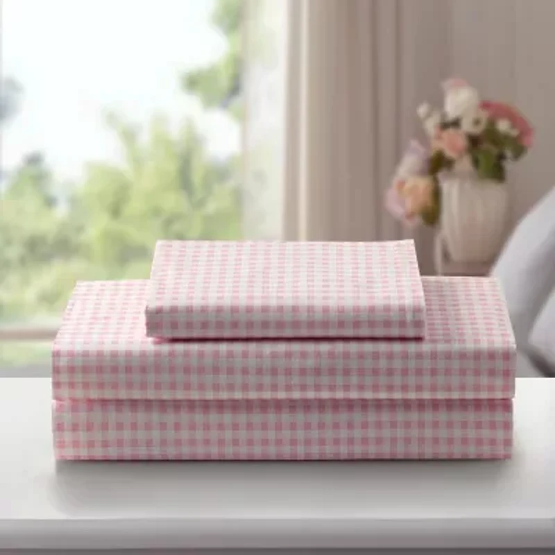 Laurel & Mayfair 250tc Gingham Print Sheet Set