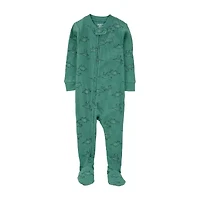 Carter's Toddler Boys Crew Neck Long Sleeve Footed Pajamas
