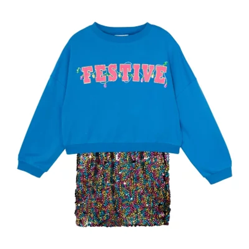 Rare Editions Big Kid Girls Embellished 2-pc. Dress Set