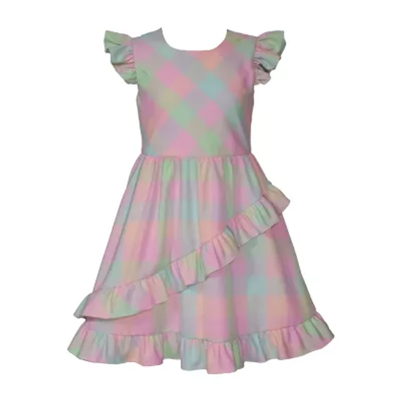 Bonnie Jean Big Kid Girls Sleeveless Flutter Sleeve Fit + Flare Dress