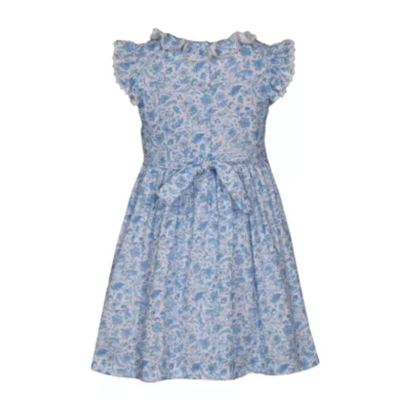 Bonnie Jean Little Girls Sleeveless Flutter Sleeve Fit + Flare Dress