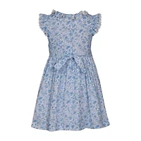 Bonnie Jean Little Girls Sleeveless Flutter Sleeve Fit + Flare Dress
