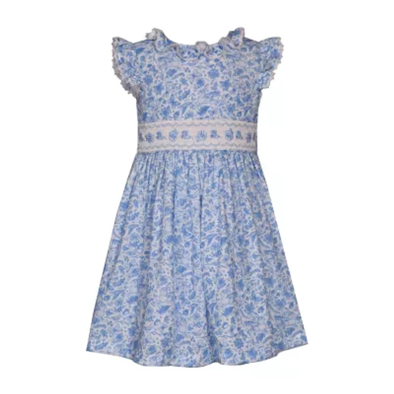 Bonnie Jean Little Girls Sleeveless Flutter Sleeve Fit + Flare Dress