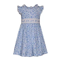 Bonnie Jean Little Girls Sleeveless Flutter Sleeve Fit + Flare Dress