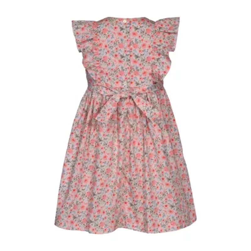 Bonnie Jean Little Girls Sleeveless Flutter Sleeve Fit + Flare Dress