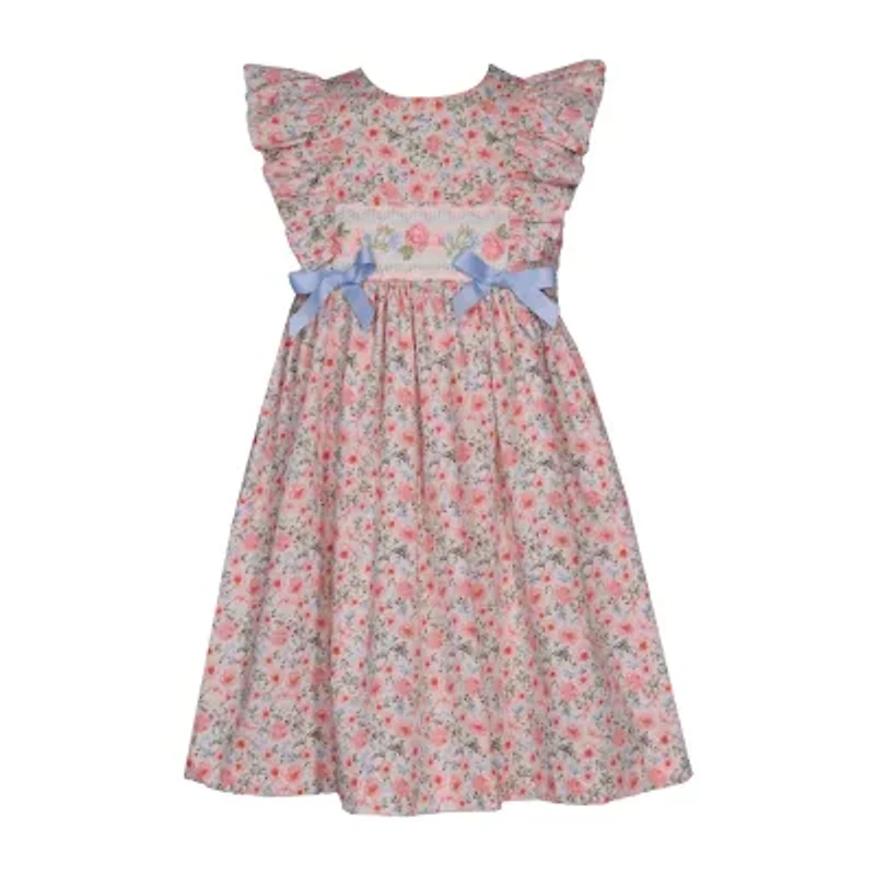 Bonnie Jean Little Girls Sleeveless Flutter Sleeve Fit + Flare Dress