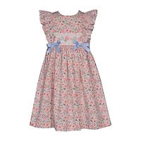 Bonnie Jean Little Girls Sleeveless Flutter Sleeve Fit + Flare Dress