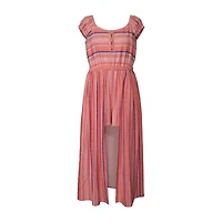 Bonnie Jean Big Kid Girls Short Sleeve Striped Romper