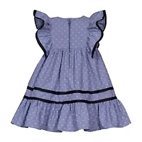 Bonnie Jean Little Girls Sleeveless Flutter Sleeve Empire Waist Dress