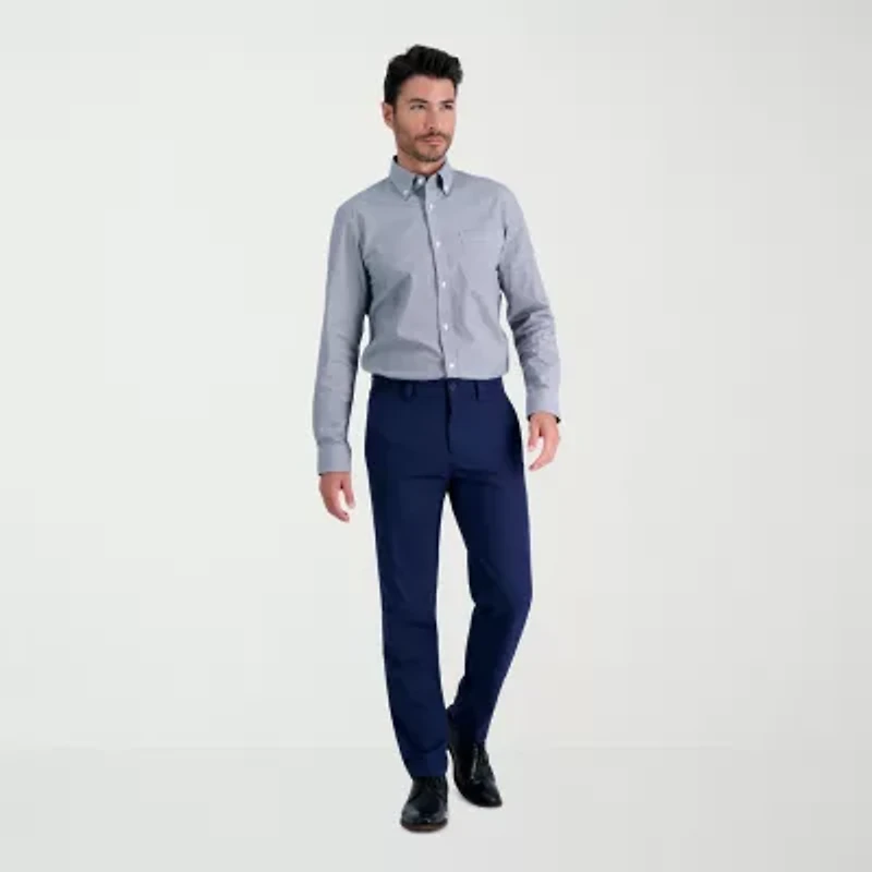 Haggar Premium Comfort Mens Slim Fit Easy Care Long Sleeve Dress Shirt