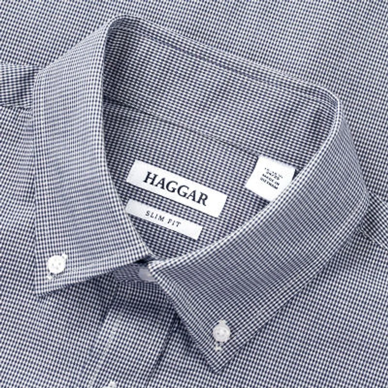 Haggar Premium Comfort Mens Slim Fit Easy Care Long Sleeve Dress Shirt