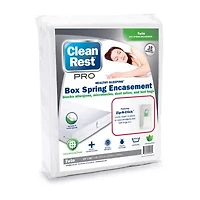 CleanRest Pro Zip Box Spring Bed Bug Blocker Dust Mite Barrier Breathable Mattress Encasement