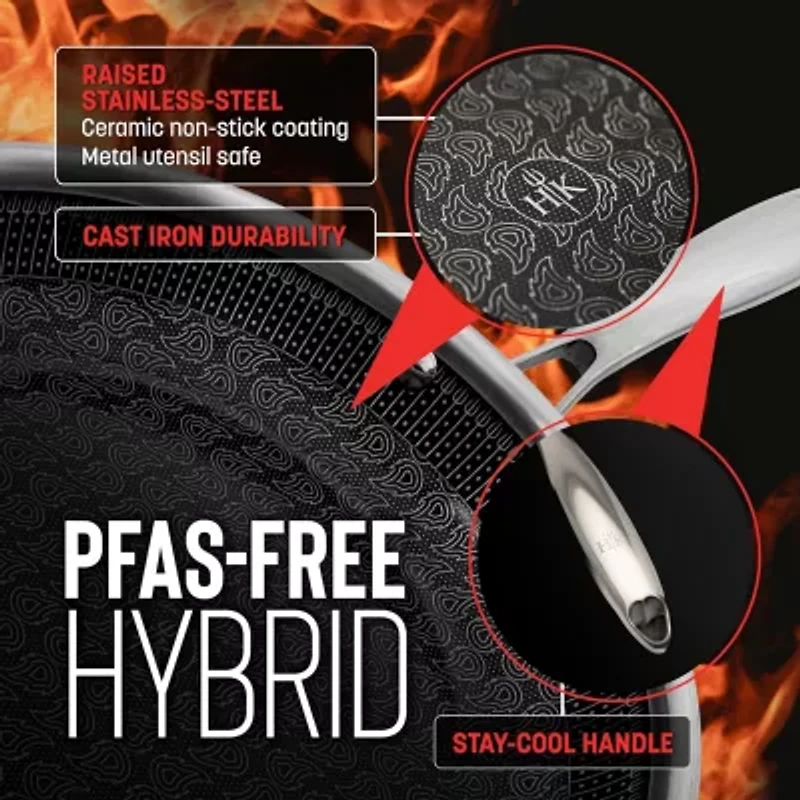 Hell's Kitchen Hybrid Try-Ply Stainless Steel 9.5" Frying Pan