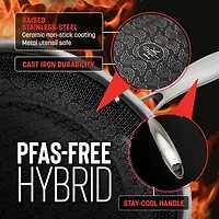Hell's Kitchen Hybrid Try-Ply Stainless Steel 9.5" Frying Pan