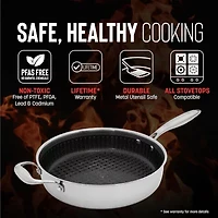 Hell's Kitchen Hybrid Try-Ply Stainless Steel 4-qt. Saute Pan