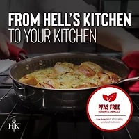 Hell's Kitchen Hybrid Try-Ply Stainless Steel 4-qt. Saute Pan