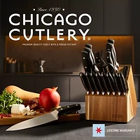 Chicago Cutlery Insignia Triple Rivet Poly 18-pc. Knife Block Set