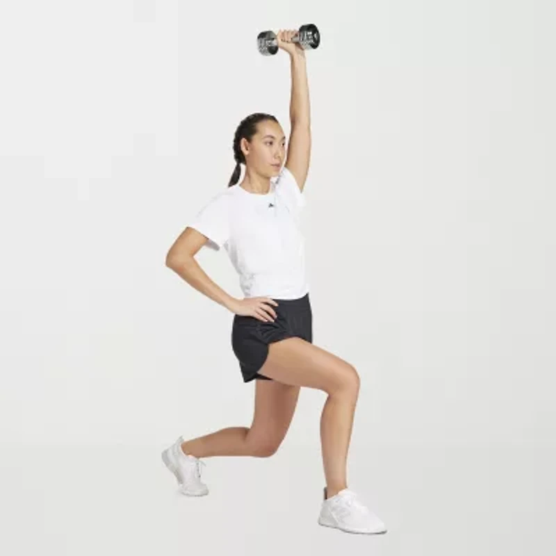 adidas Womens Mid Rise Moisture Wicking Active Pull-On Short