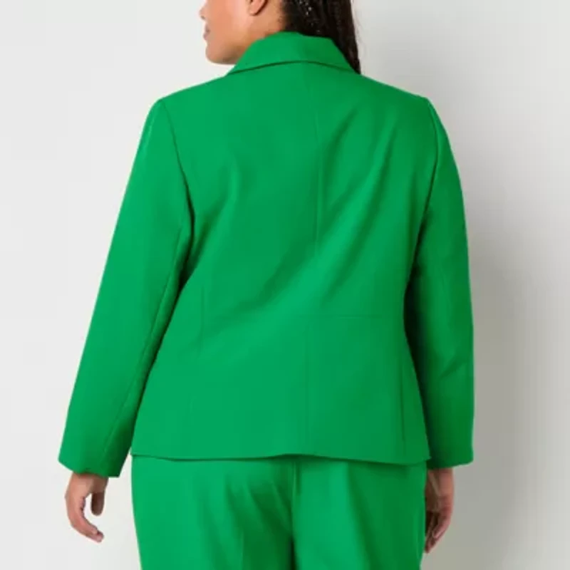 Black Label by Evan-Picone Womens Plus Classic Fit Suit Jacket