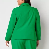 Black Label by Evan-Picone Womens Plus Classic Fit Suit Jacket