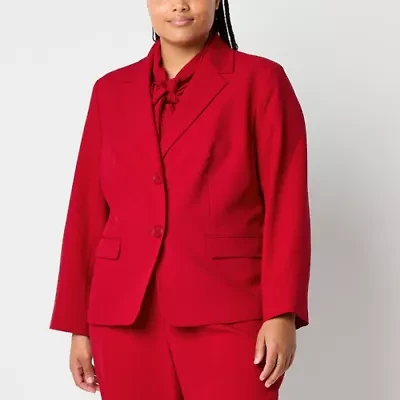 Black Label by Evan-Picone Womens Classic Fit Plus Suit Jacket